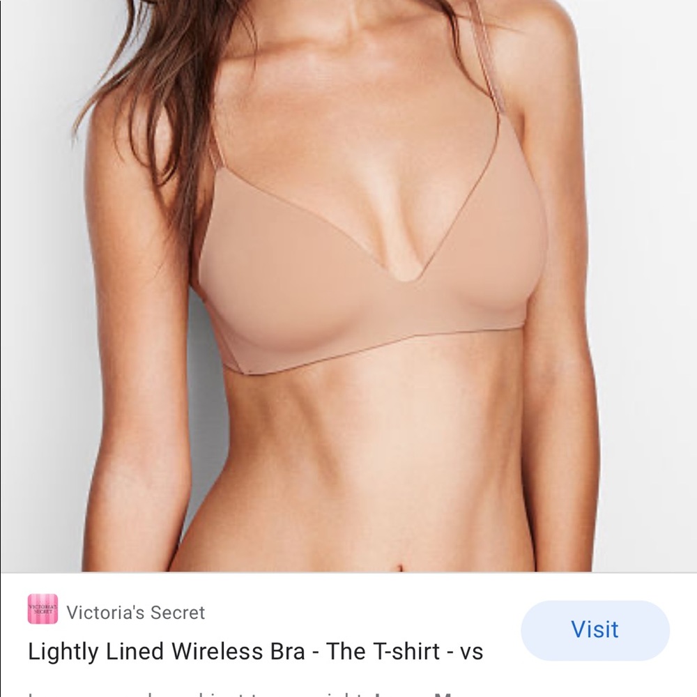 Victoria’s Secret T-shirt light lines wireless Bra
